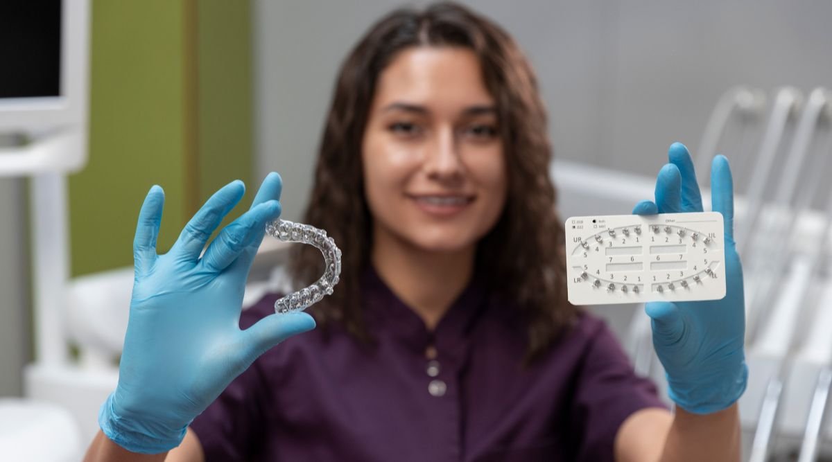Comparison between traditional braces and invisible aligners, showcasing different orthodontic options available in India