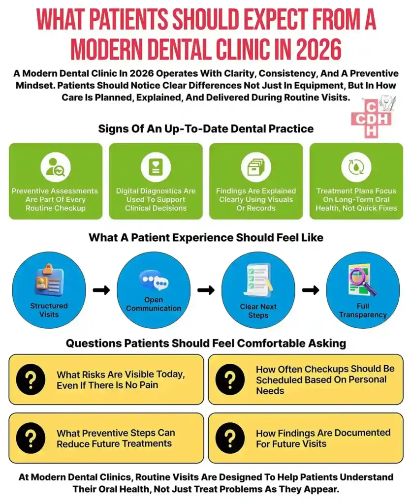 What patients should expect from a modern dental clinic in 2026, including preventive care, digital diagnostics, and transparent treatment planning at City Dental Hospital